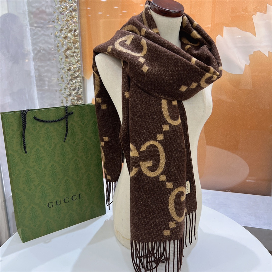 Gvc*1 cashmere gg logo scarf