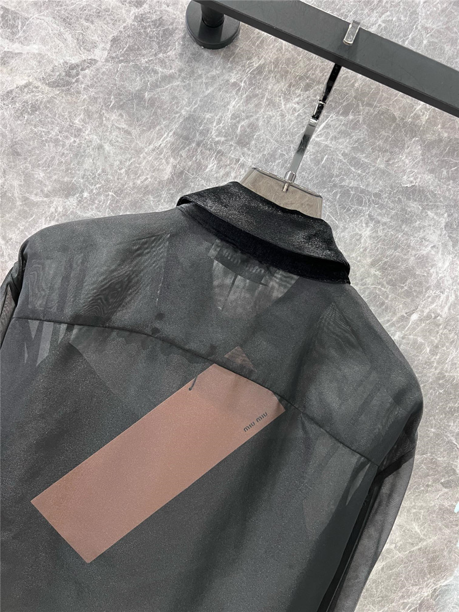 Miu Miu mesh long-sleeved shirt