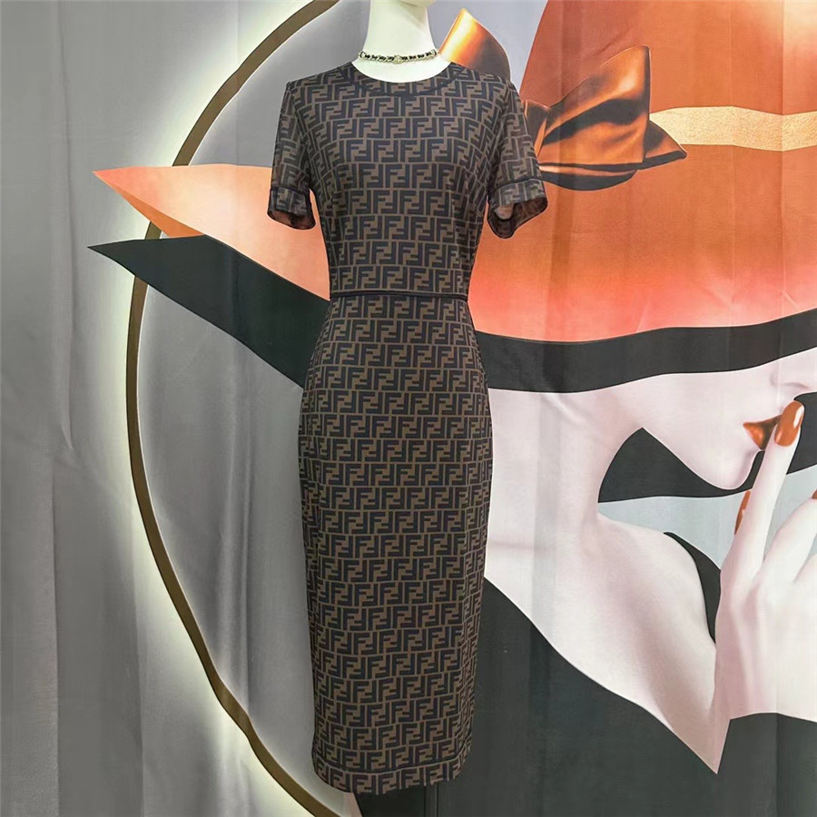 F**di ff logo short sleeve dress