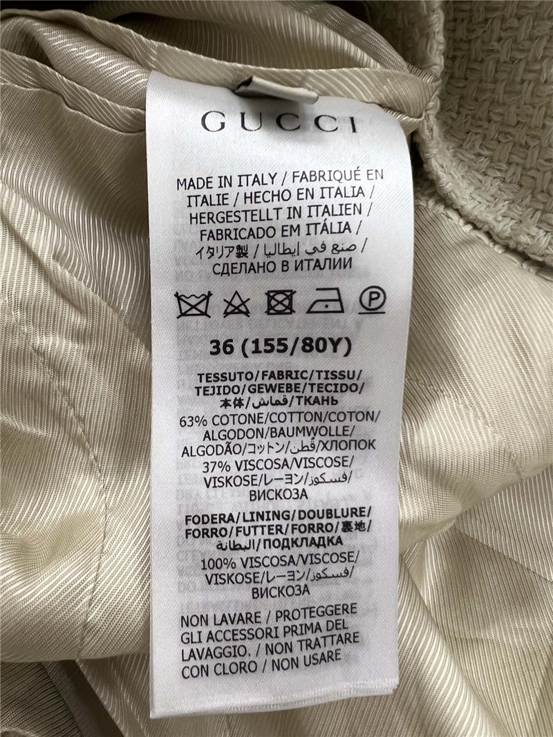 Gvc*1 gg tweed v-neck coat