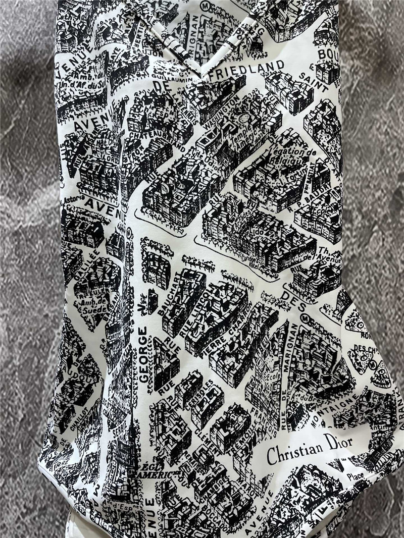 D10r map paris printed swimsuit