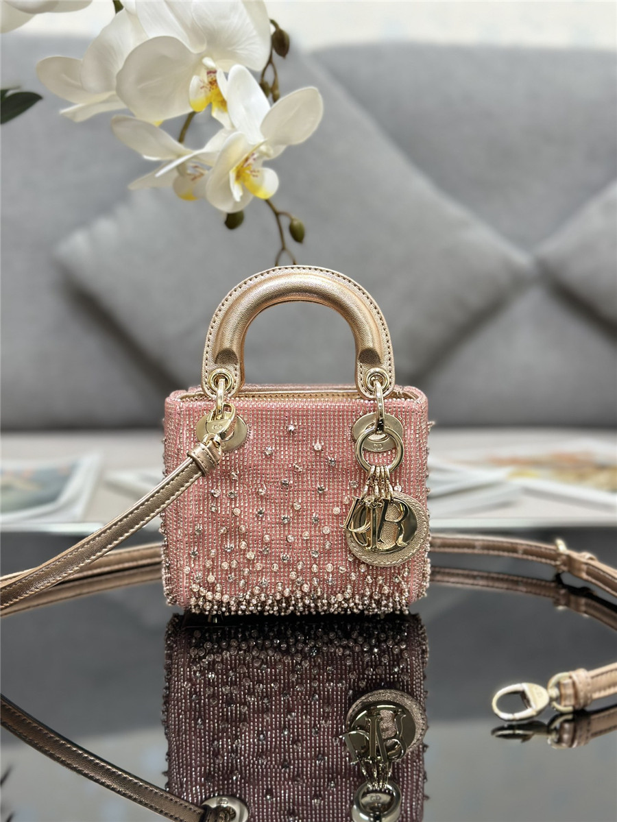 lady D10r mini embroidered beaded bag