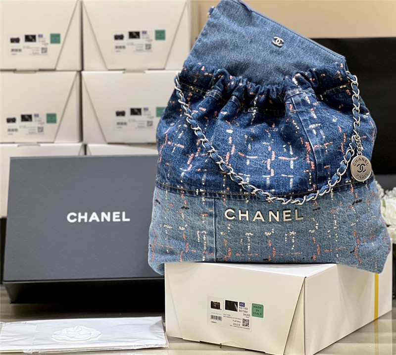 Ch**el colorful 22 handbag denim bag