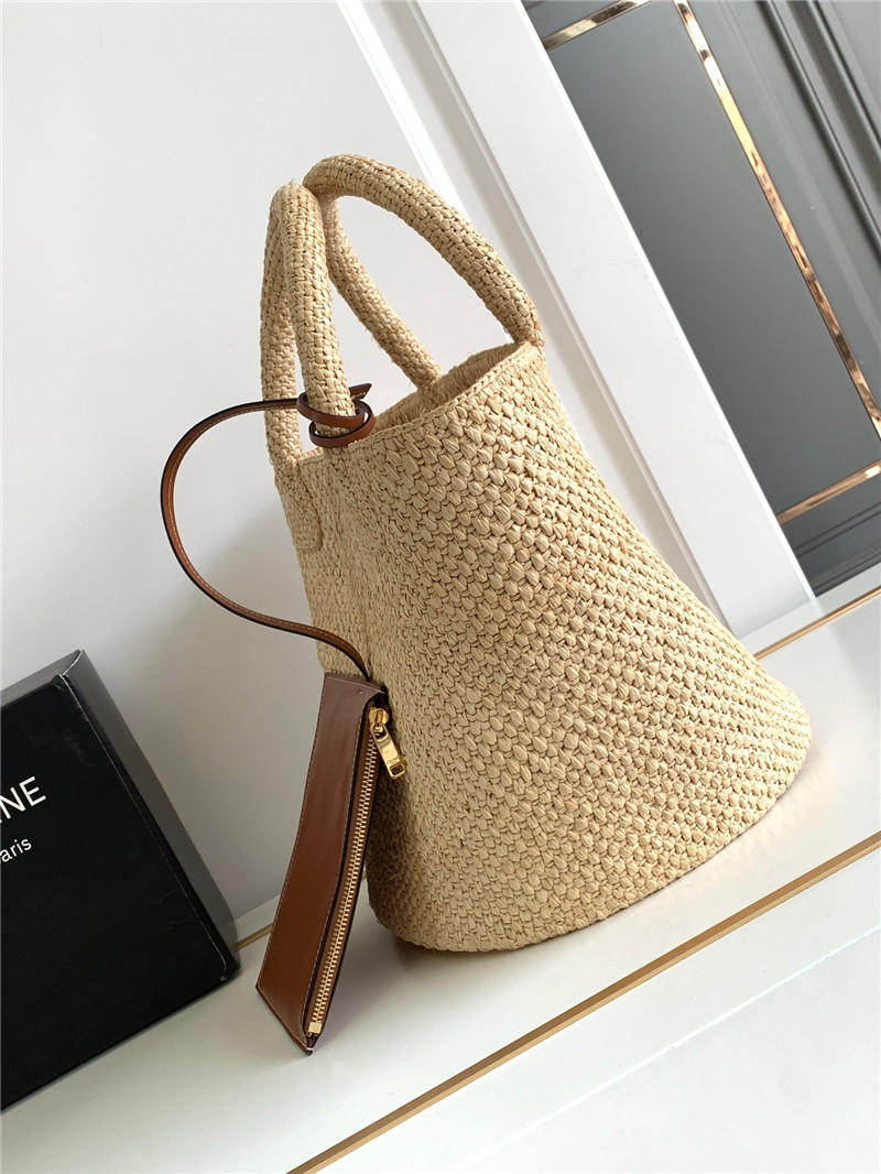 Ce1i*e straw bucket bag