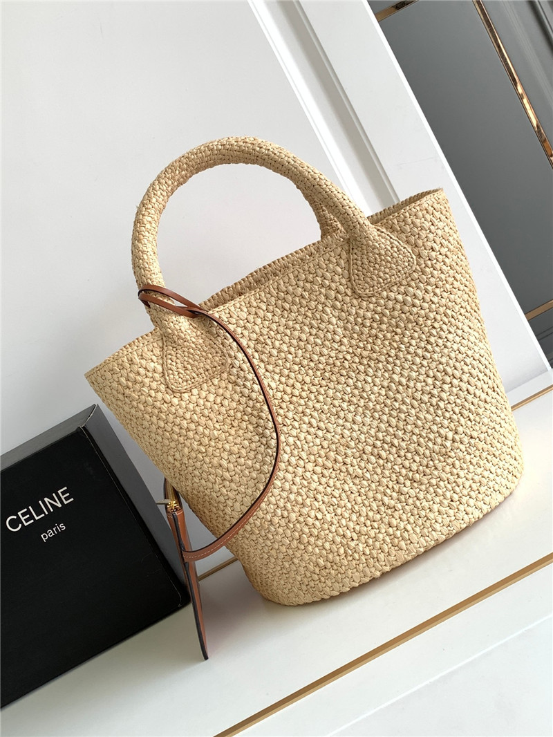 Ce1i*e straw bucket bag