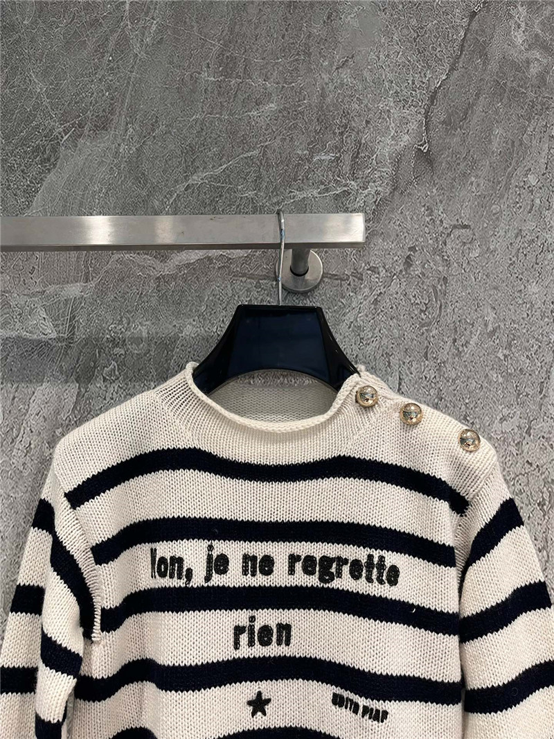 D10r cashmere knitted striped sweater