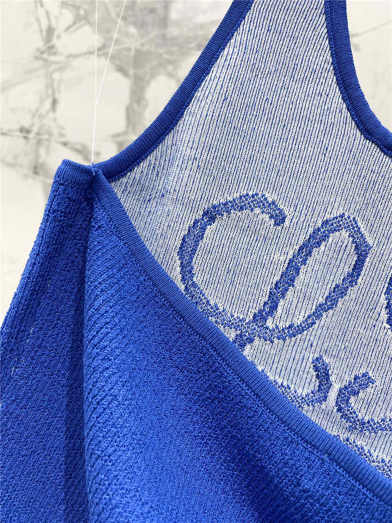 L0ew* logo jacquard halterneck vest
