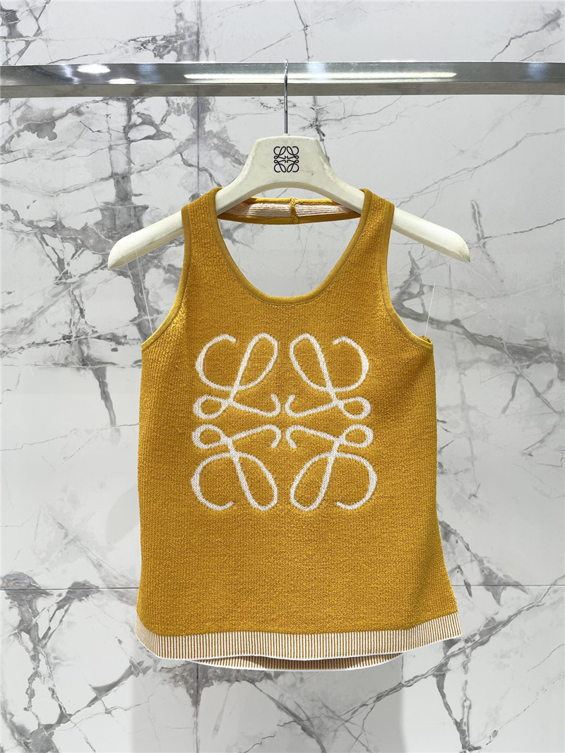 L0ew* logo jacquard halterneck vest