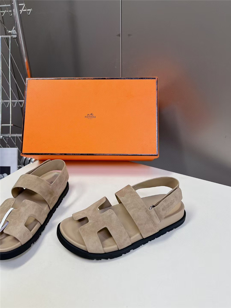 H**me5 chypre sandal beige suede calfskin