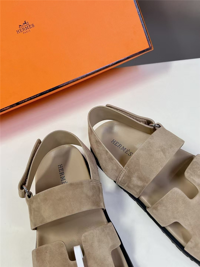 H**me5 chypre sandal beige suede calfskin