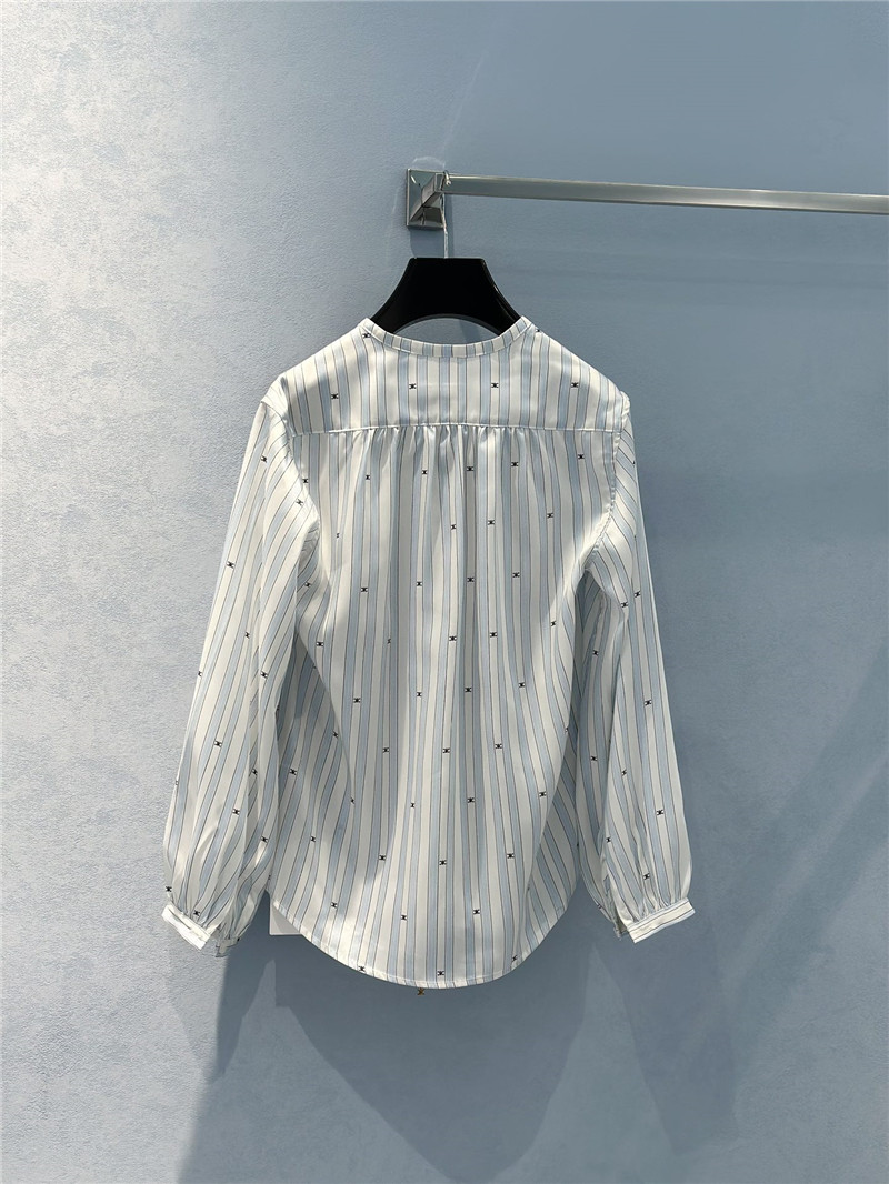 Ce1i*e logo striped arc de triomphe tie shirt