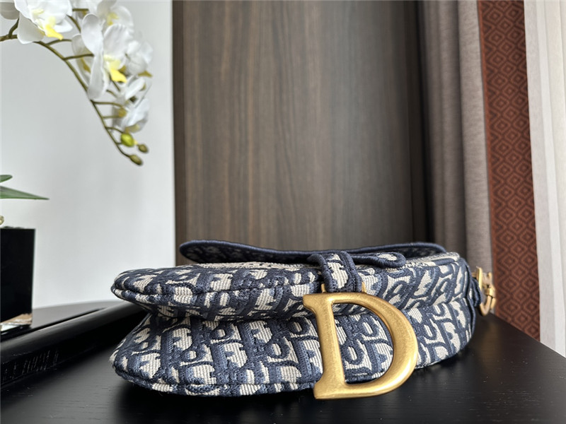 D10r embroidered denim saddle bag