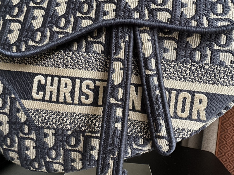 D10r embroidered denim saddle bag