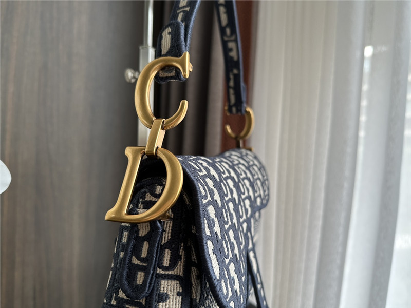 D10r embroidered denim saddle bag