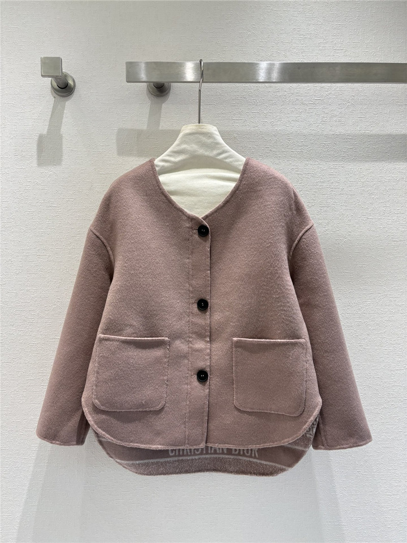 D10r striped letter jacquard jacket