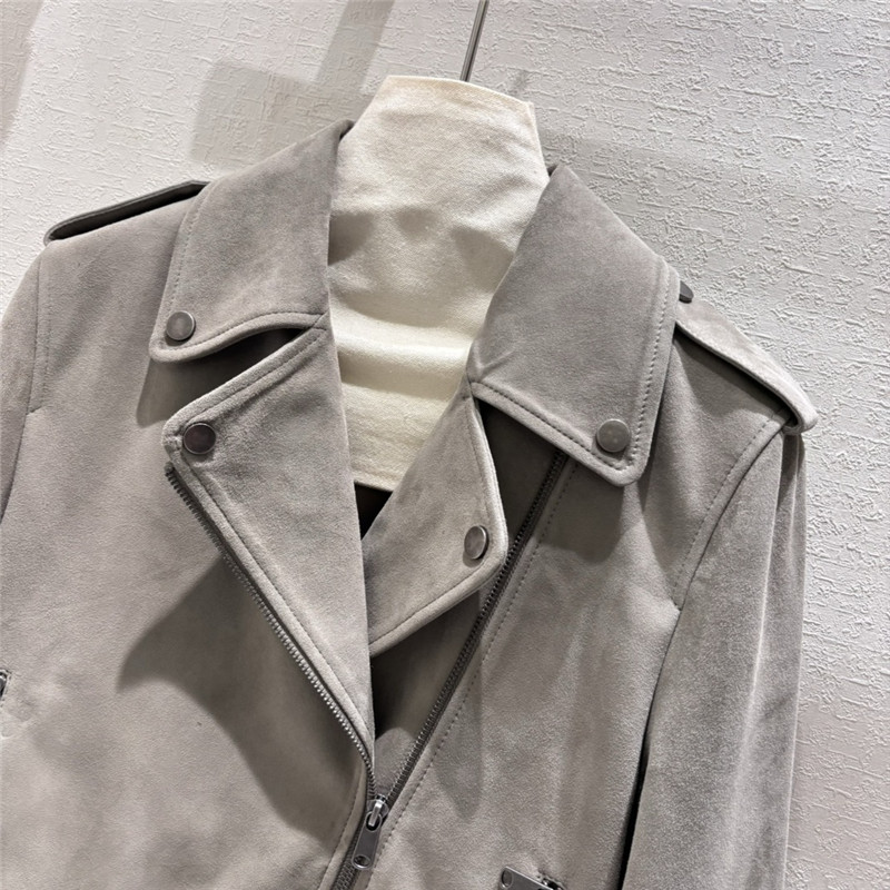 BC Grey Suede Biker Jacket
