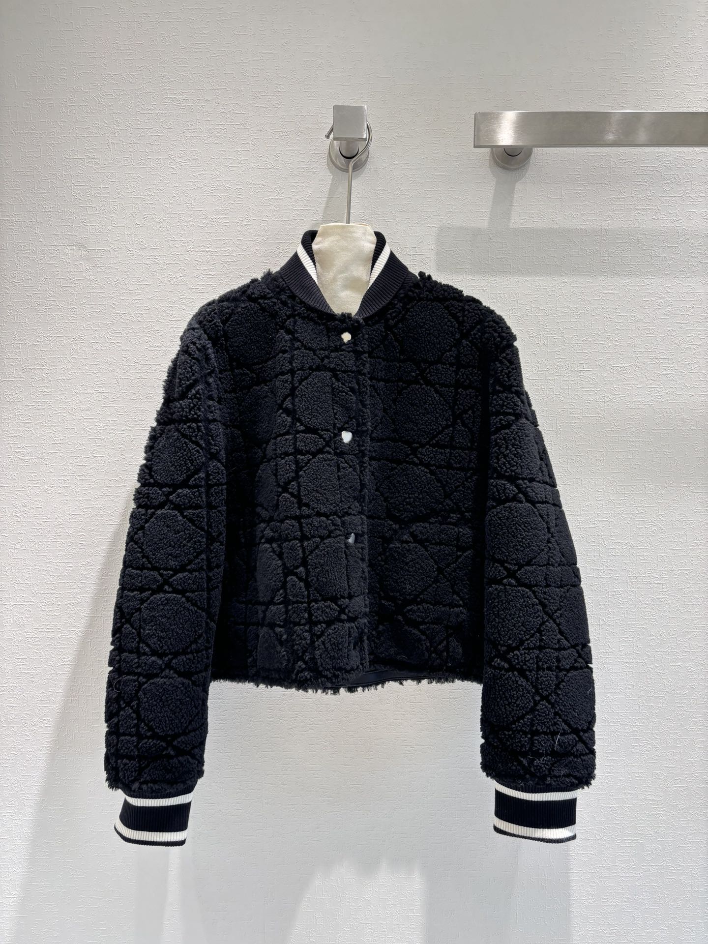 D10r teddy cashmere baseball jacket