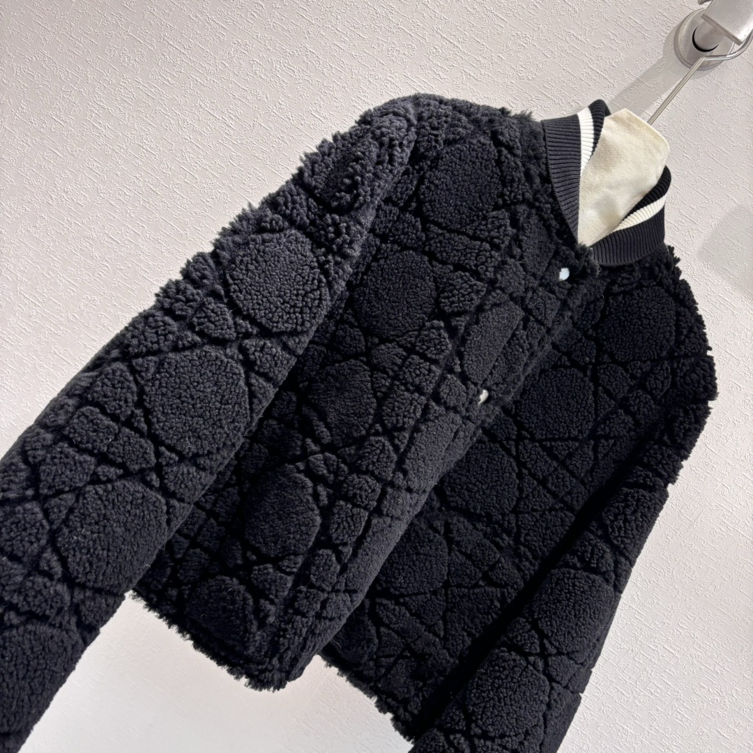 D10r teddy cashmere baseball jacket
