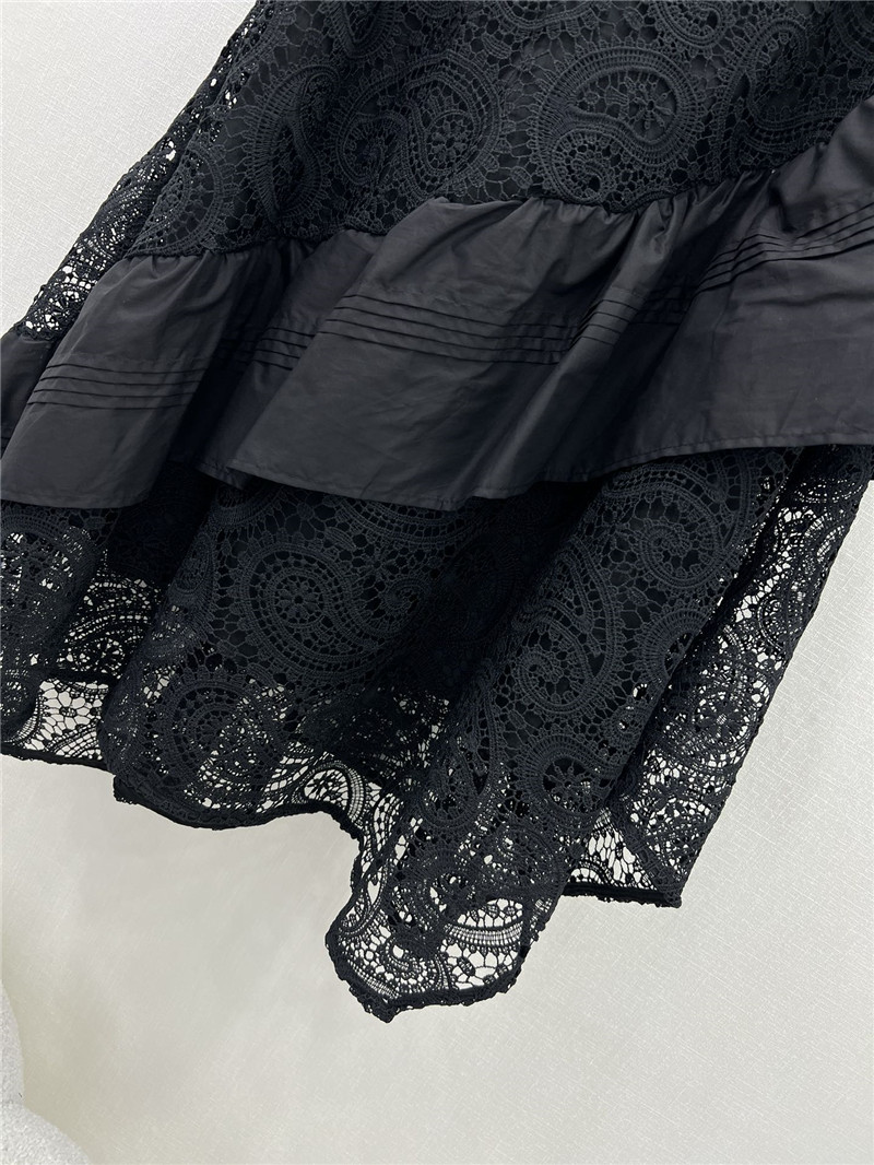 zimm water-soluble lace patchwork irregular skirt