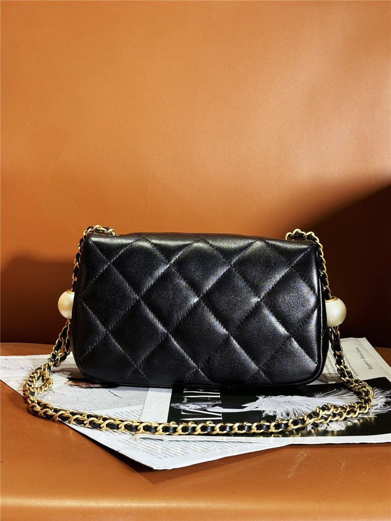 Ch**el pearl black classic cf bag
