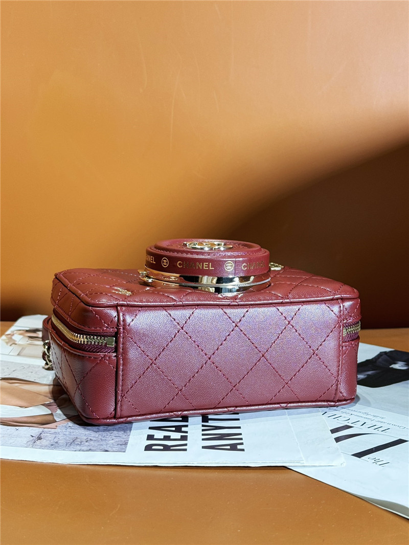 Ch**el wine red camera bag