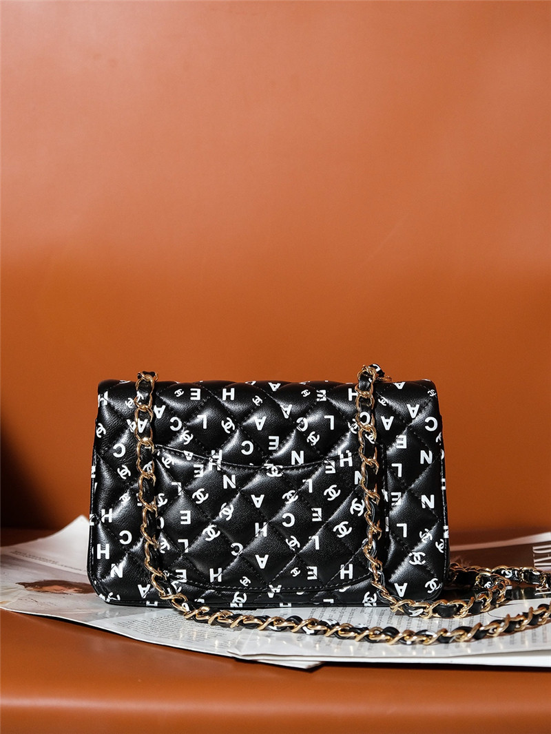 Ch**el limited edition graffiti letter cf bag small