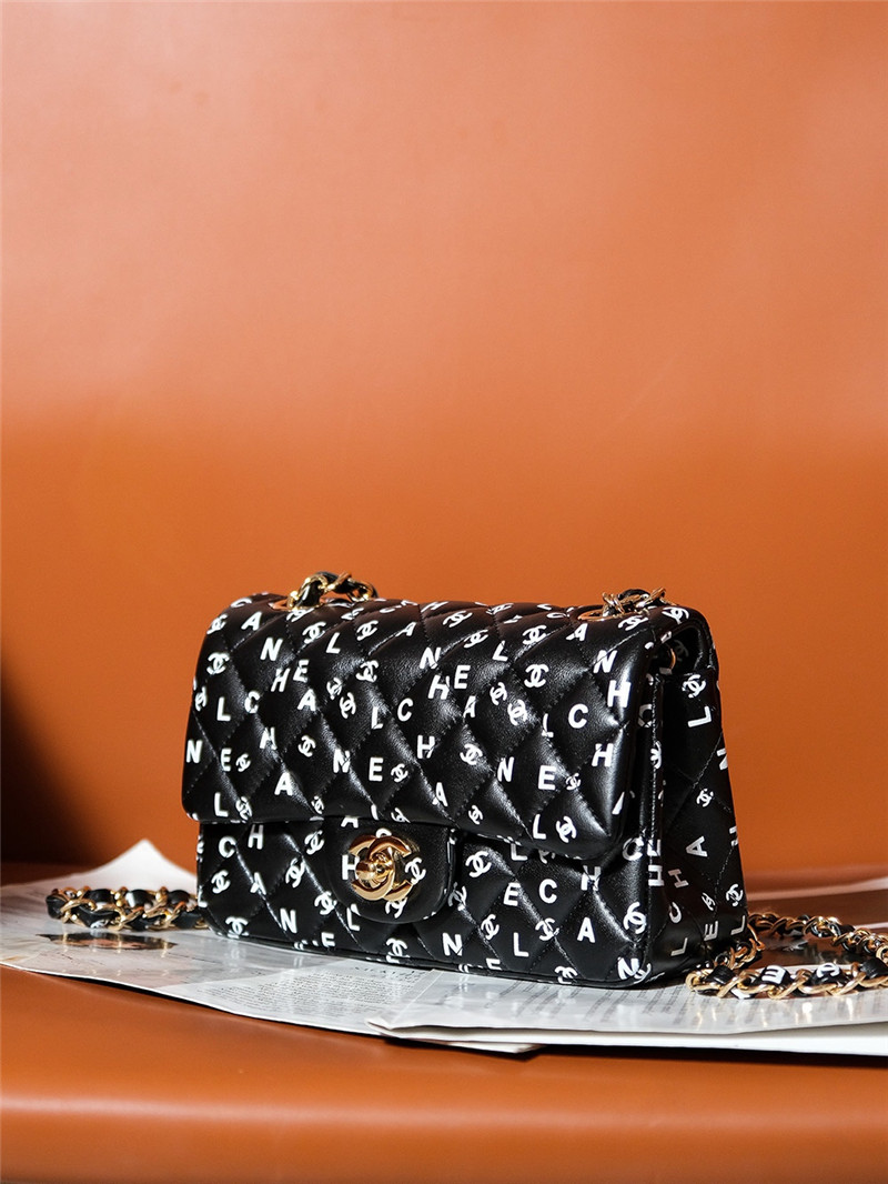 Ch**el limited edition graffiti letter cf bag small