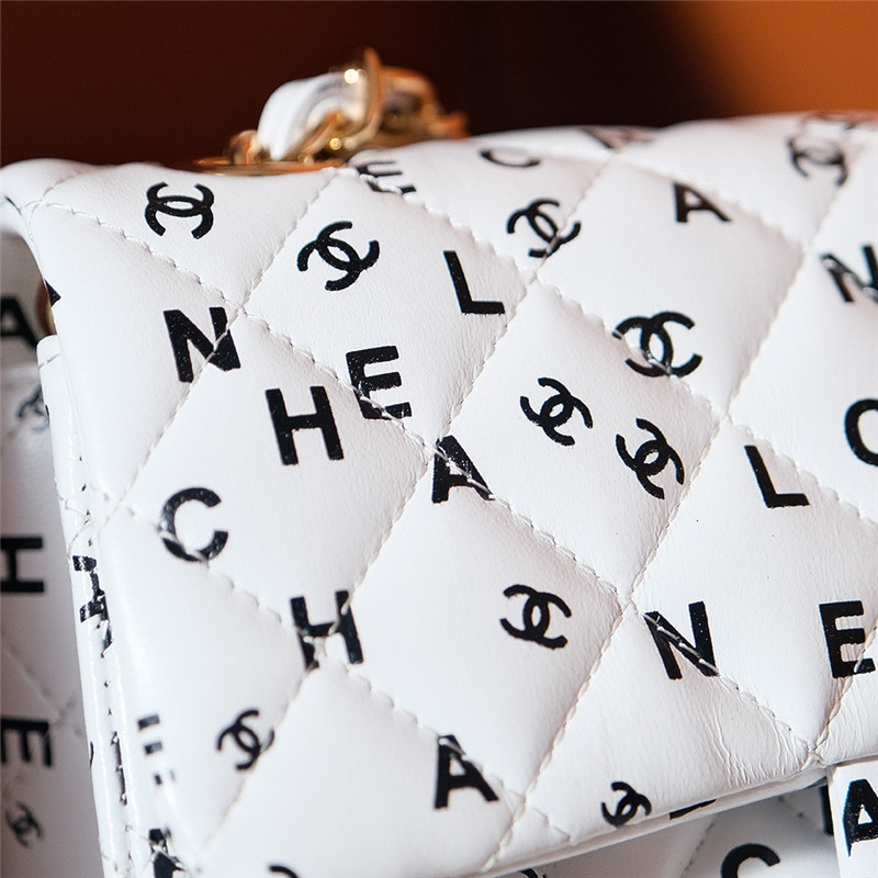 Ch**el limited edition graffiti letter cf bag small