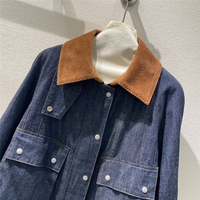 L0ew* thin denim jacket