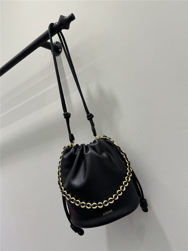 L0ew* flamenco black leather bag