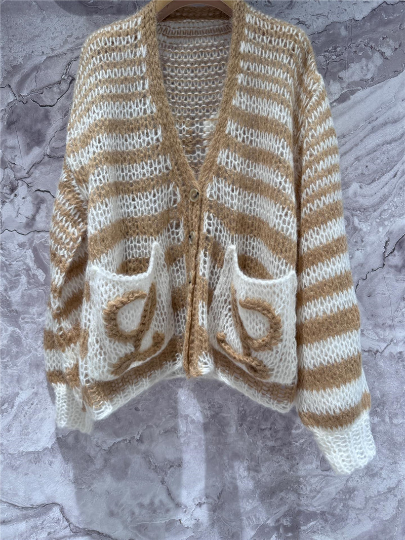 L0ew* striped mohair cardigan