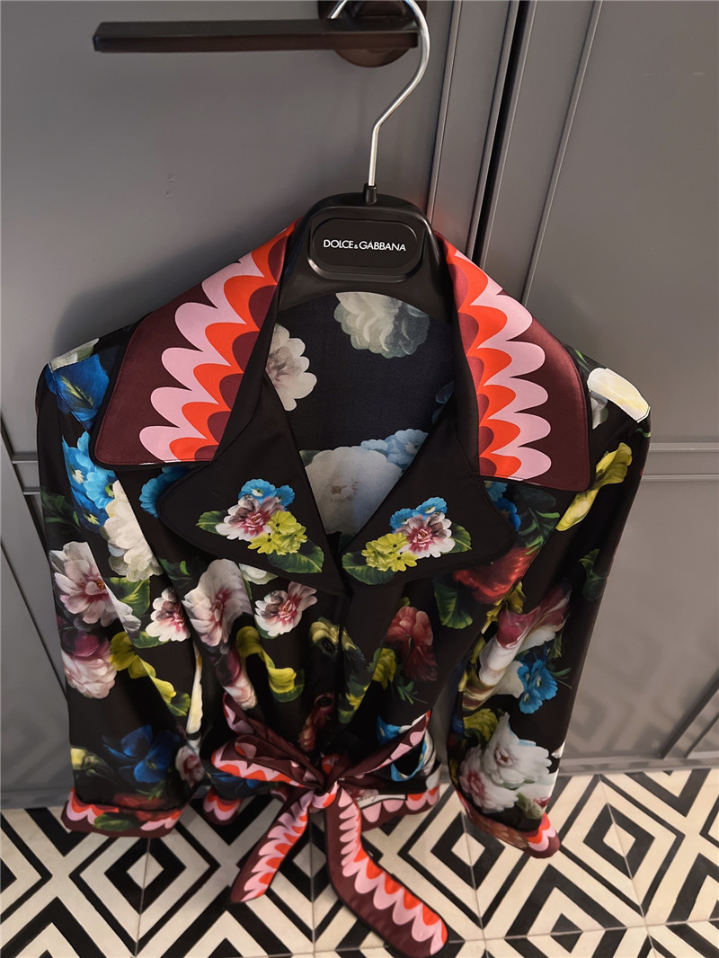 Dolce & Gabbana D&G Silk Print Top