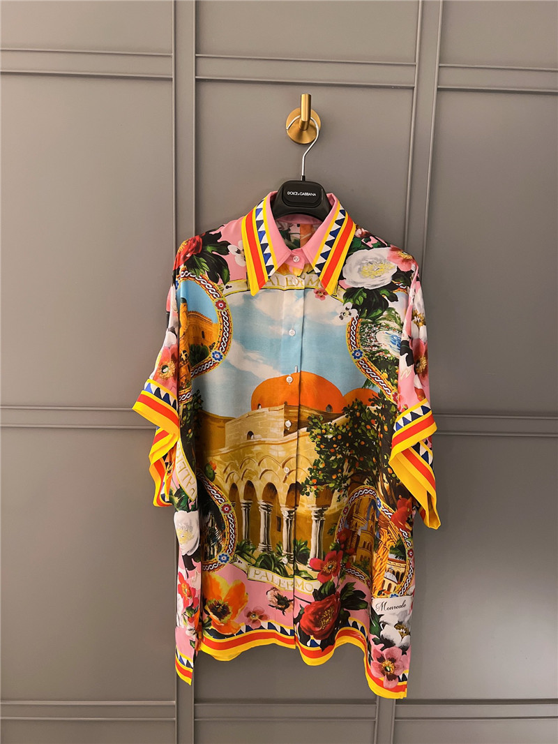 Dolce & Gabbana D&G silk floral print shirt