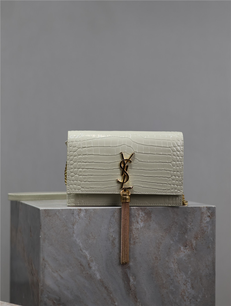 Y51 kate tassel chain bag in white