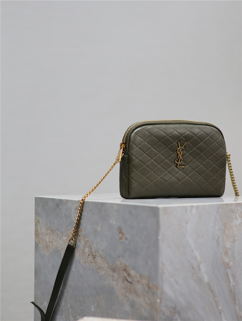 Sa1nt Lau*nt gaby zipped pouch in green