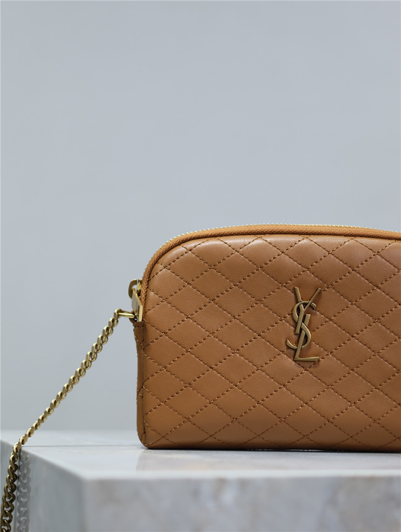 Sa1nt Lau*nt gaby zipped pouch in brown