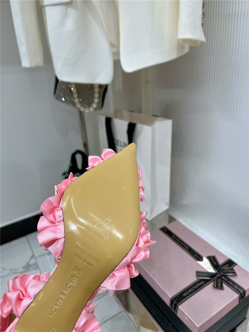 Mach & Mach Silk Slingback Pumps
