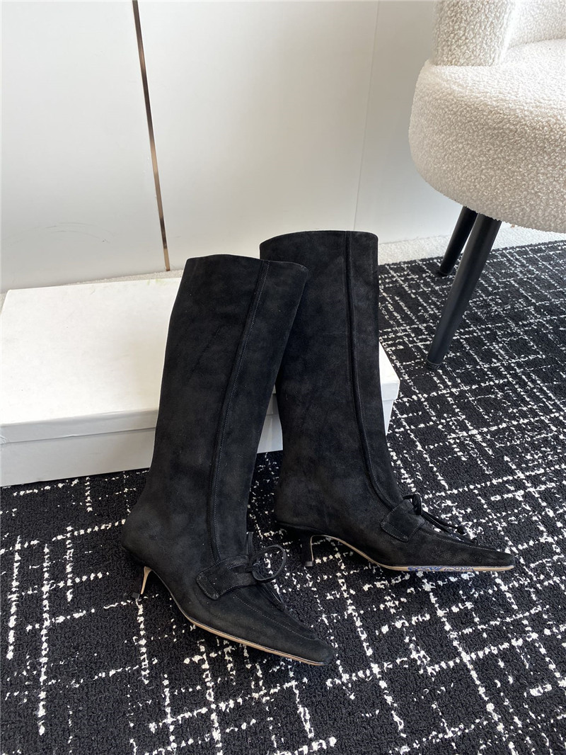 Bv*b*rry storm suede knee-high boots in black