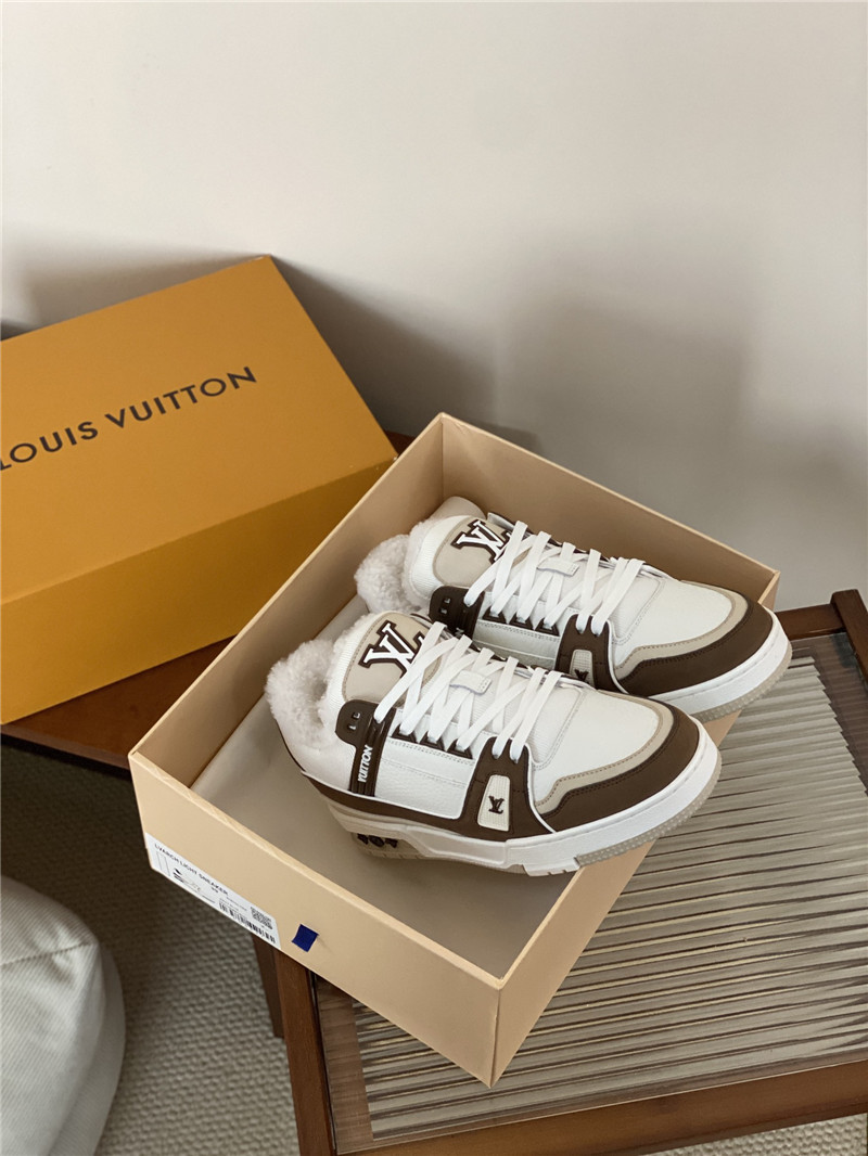 l0vis Vvtt0n lv trainer fur sneakers in brown