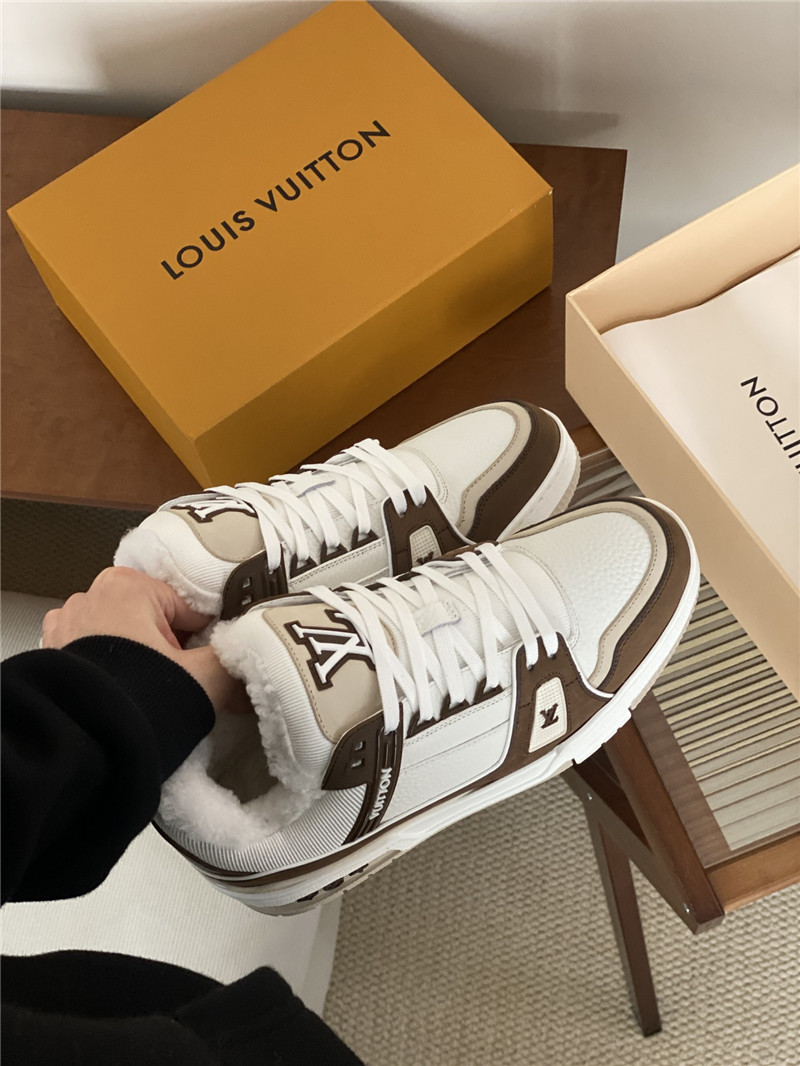 l0vis Vvtt0n lv trainer fur sneakers in brown