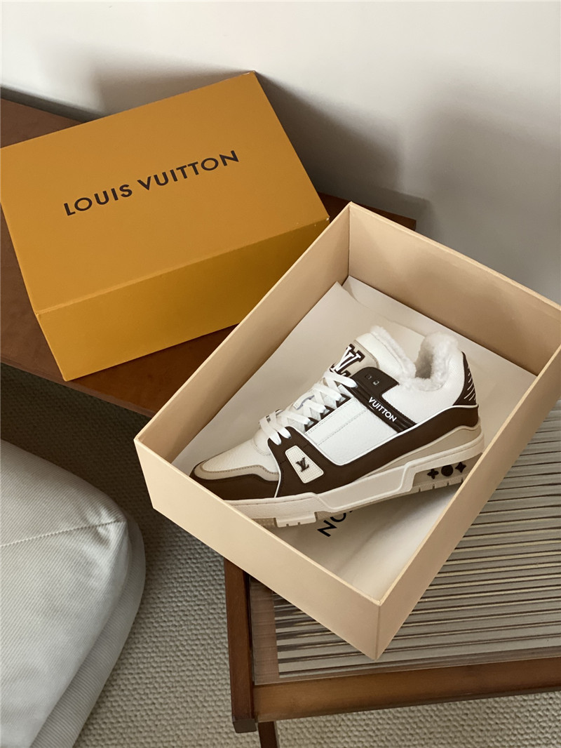 l0vis Vvtt0n lv trainer fur sneakers in brown