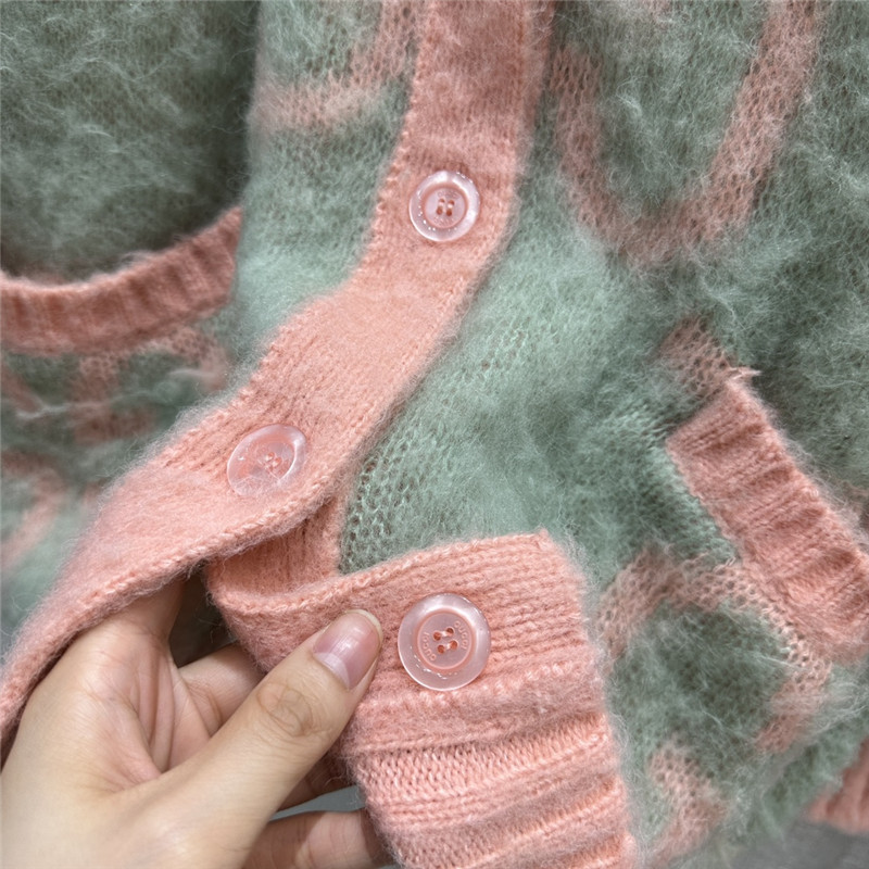 Gvc*1 gg pink mohair cardigan jacket