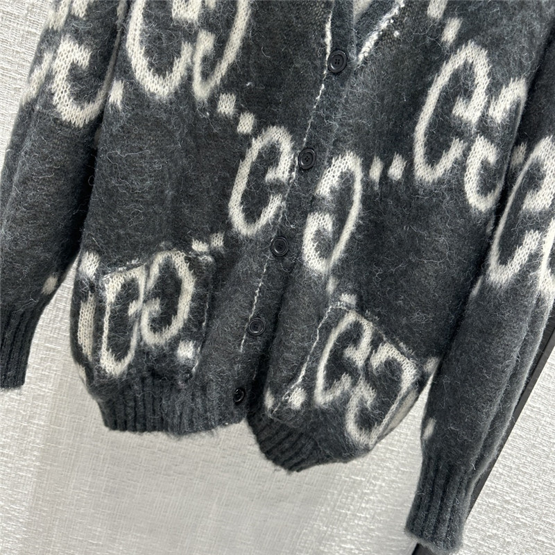 Gvc*1 gg black mohair cardigan jacket