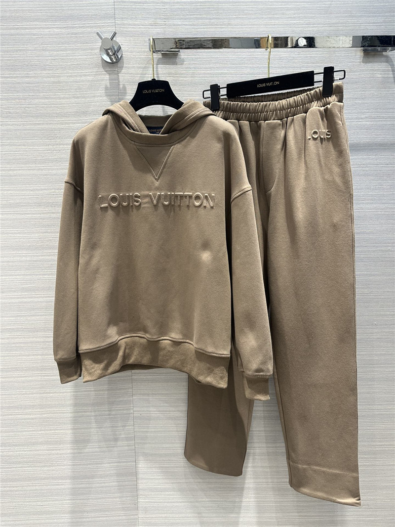 l0vis Vvtt0n lv hooded logo sports sweatshirt suit