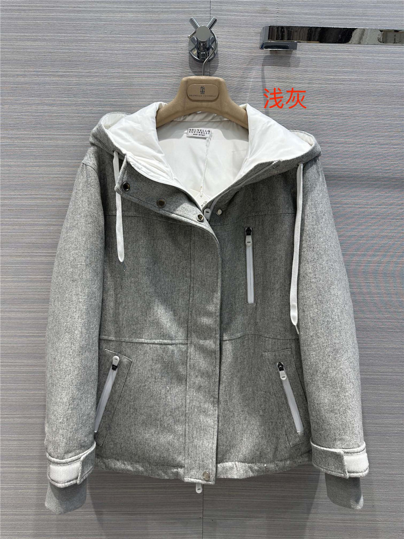 BC Light Gray Wool Down Jacket