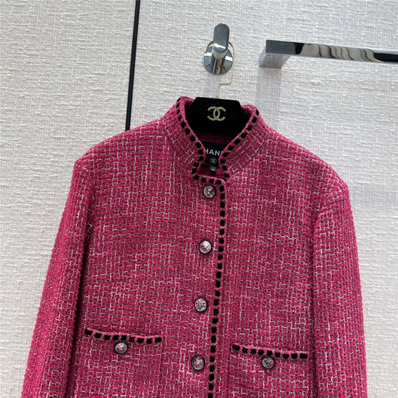 Ch**el woven velvet pink jacket