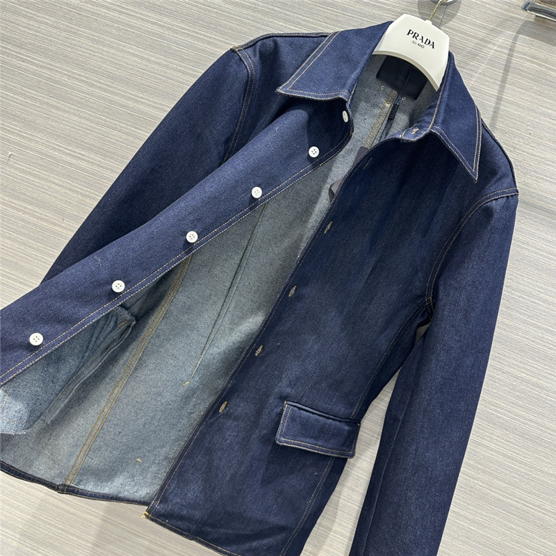 Pra*a washed blue denim jacket