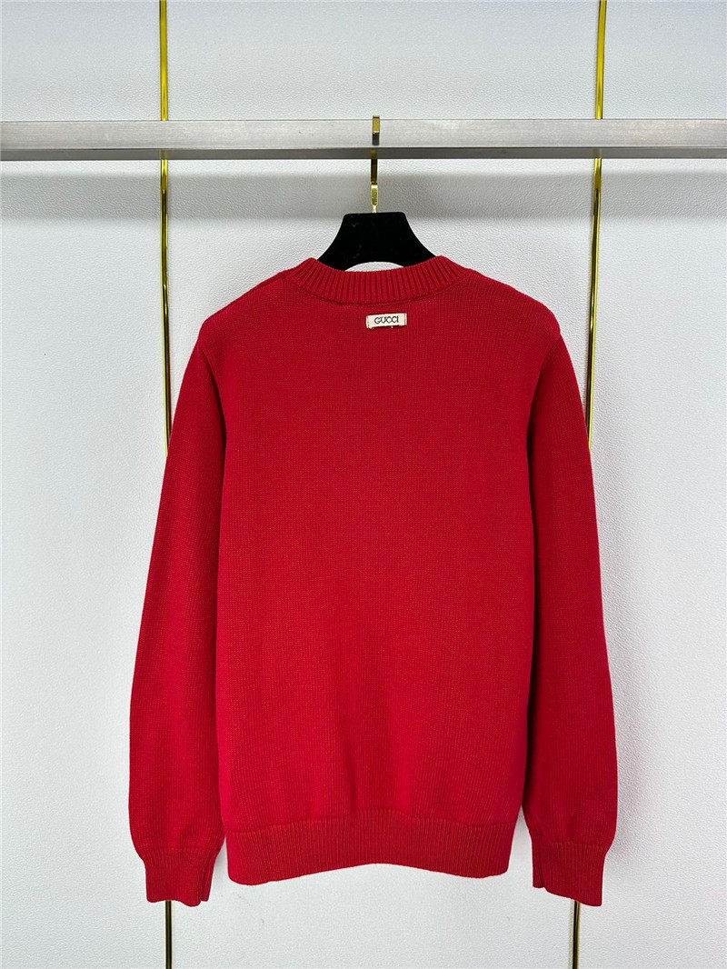 Gvc*1 red dragon appliqu¨¦ sweater