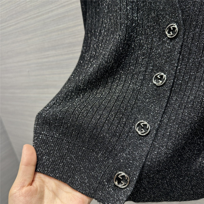 Gvc*1 silk knitted cardigan sweater