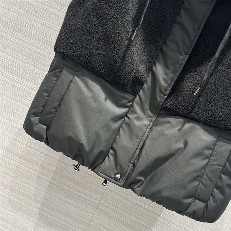 BC wool patchwork design vest down jacket